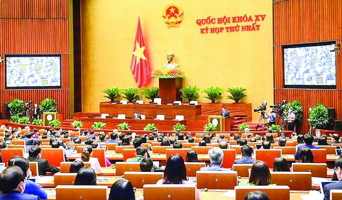 Toàn cảnh phiên khai mạc kỳ họp thứ nhất, Quốc hội khóa XV. Ảnh: Giang Huy.