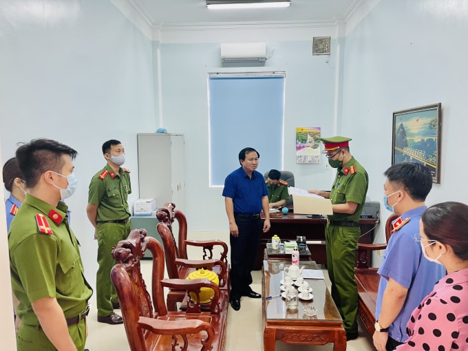 Khởi tố bị can, bắt tạm giam đối tượng Lê Thanh Hải là cán bộ Kho bạc Nhà Nước huyện Nông Cống. Ảnh: CATH