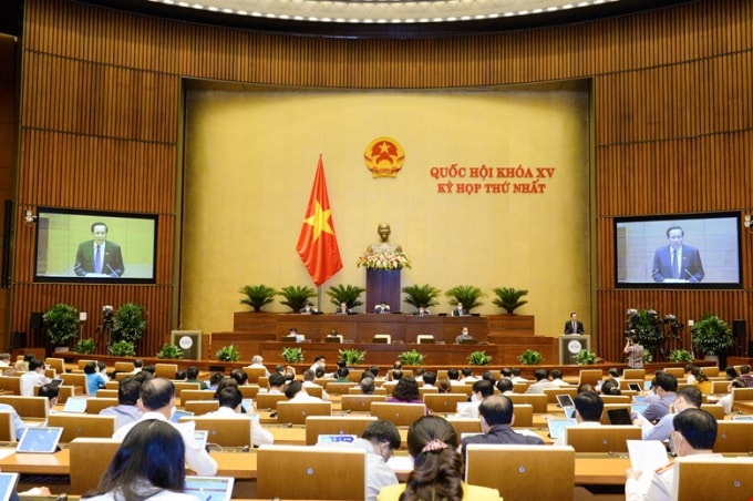 Quang cảnh phiên họp chiều nay (23/7) của Quốc hội khóa XV.