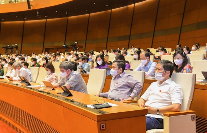 Các đại biểu tham dự phiên họp chiều nay.
