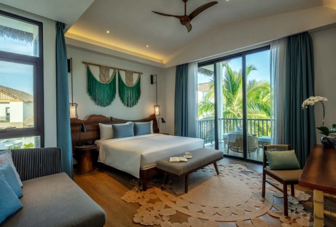 Bên trong villa New World Phu Quoc Resort được bài trí thanh nhã.