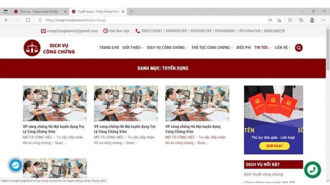 Nhiều danh mục có nội dung gây nhầm lẫn với Văn phòng công chứng Hà Nội 238 Hoàng Ngân.