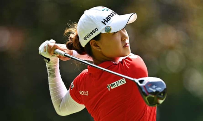 Golfer Minjee Lee thi đấu cực hay trong ngày thi đấu chung kết của Evian Championship 2021. Ảnh: internet