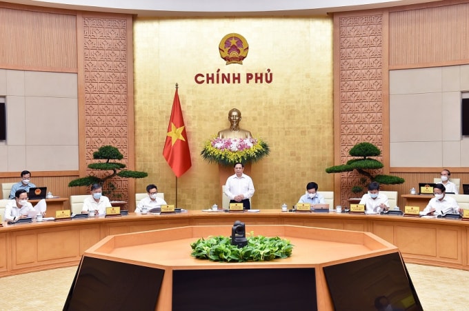 Quang cảnh một phiên họp Chính phủ.