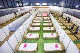 Thái Lan chuẩn bị mở bệnh viện dã chiến ở sân vận động. Ảnh: AFP
