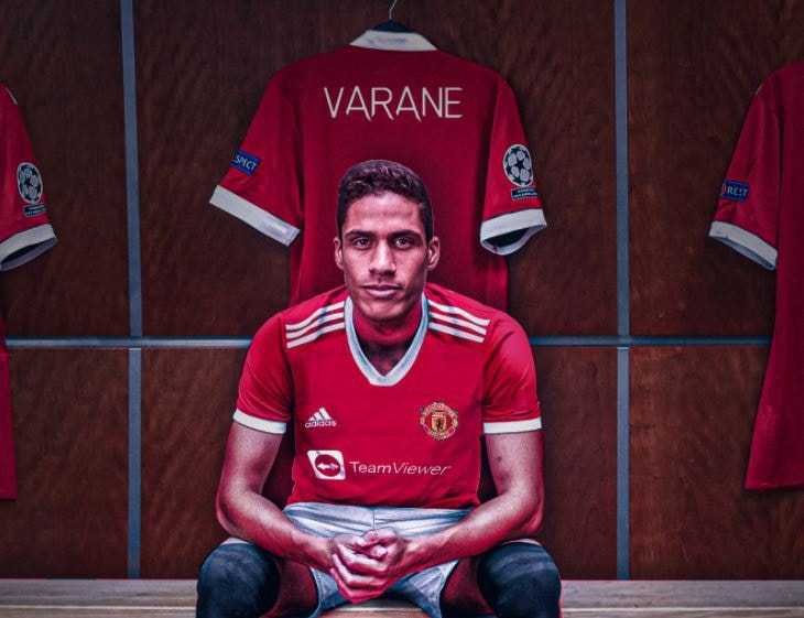 Trung vệ Varane là sự bổ sung chất lượng cho hàng thủ Man Utd mùa tới. Ảnh: LD