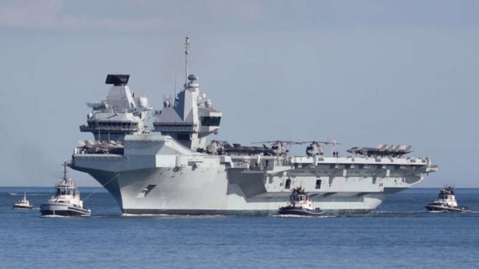 Tàu HMS Queen Elizabeth của Anh - Ảnh: PAM