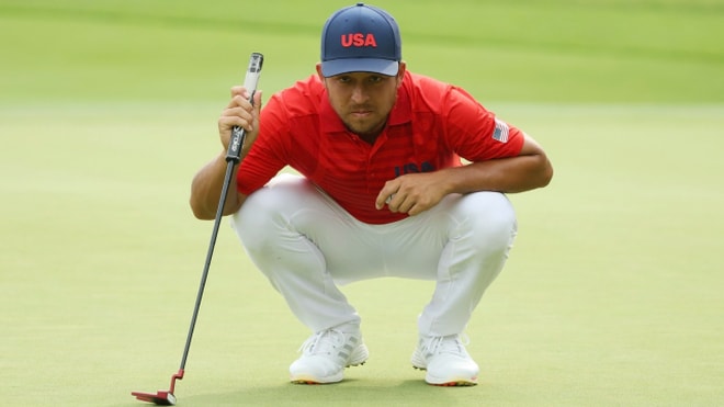 Tay golf người Mỹ Xander Schauffele vươn lên dẫn đầu bảng xếp hạng sau hai ngày thi đấu. Ảnh: internet