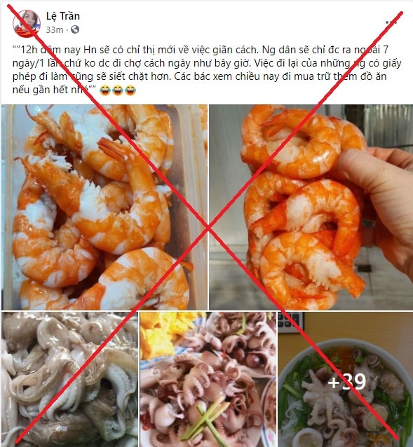 Thông tin sai sự thật đăng tải trên mạng xã hội