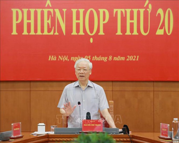 Tổng Bí thư Nguyễn Phú Trọng đặc biệt nhấn mạnh phương hướng thời gian tới của công tác phòng, chống tham nhũng là phải làm mạnh hơn nữa, quyết liệt hơn nữa, hiệu quả cao hơn nữa, không ngừng, không nghỉ và chỉ có tiến lên. Ảnh: TTXVN