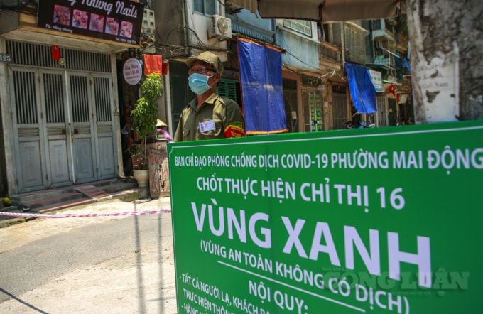 Thiết lập những “vùng xanh an toàn” giữa Thủ đô để phòng chống dịch COVID-19. Ảnh: Quang Hùng