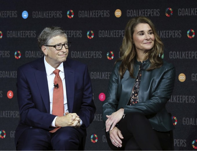 Bill Gates và vợ cũ Melinda French Gates. Ảnh: Bloomberg.
