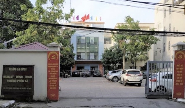 Hình ảnh trụ sở Đảng ủy, UBND, Ủy ban MTTQ phường Phúc Xá. Ảnh: kinhtedothi