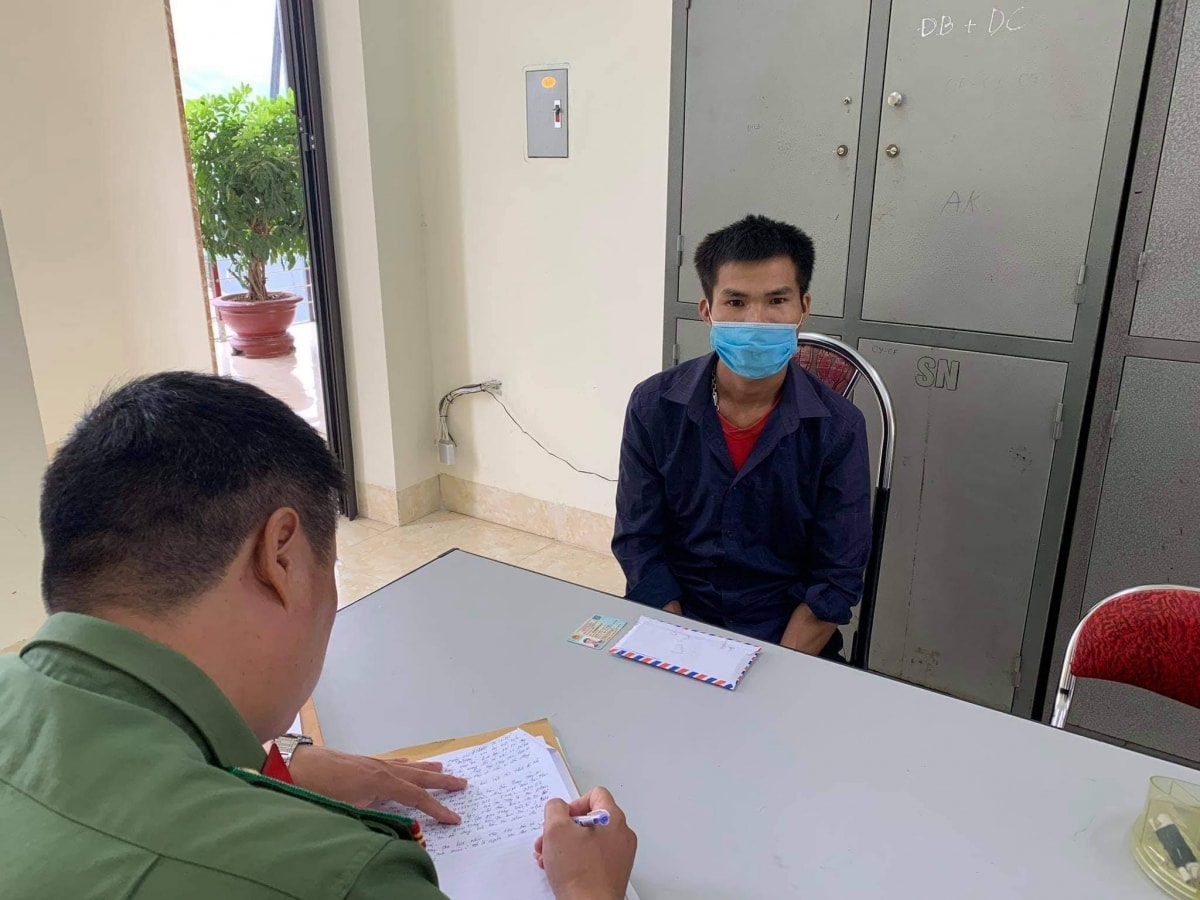 Hình ảnh Quàng Văn Tướng tại cơ quan Công an. Ảnh: Công an Sơn La