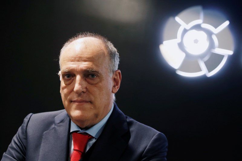 CLB Real Madrid kiện Chủ tịch La Liga Javier Tebas nhằm ngăn chặn thương vụ với CVC. Ảnh: Reuters