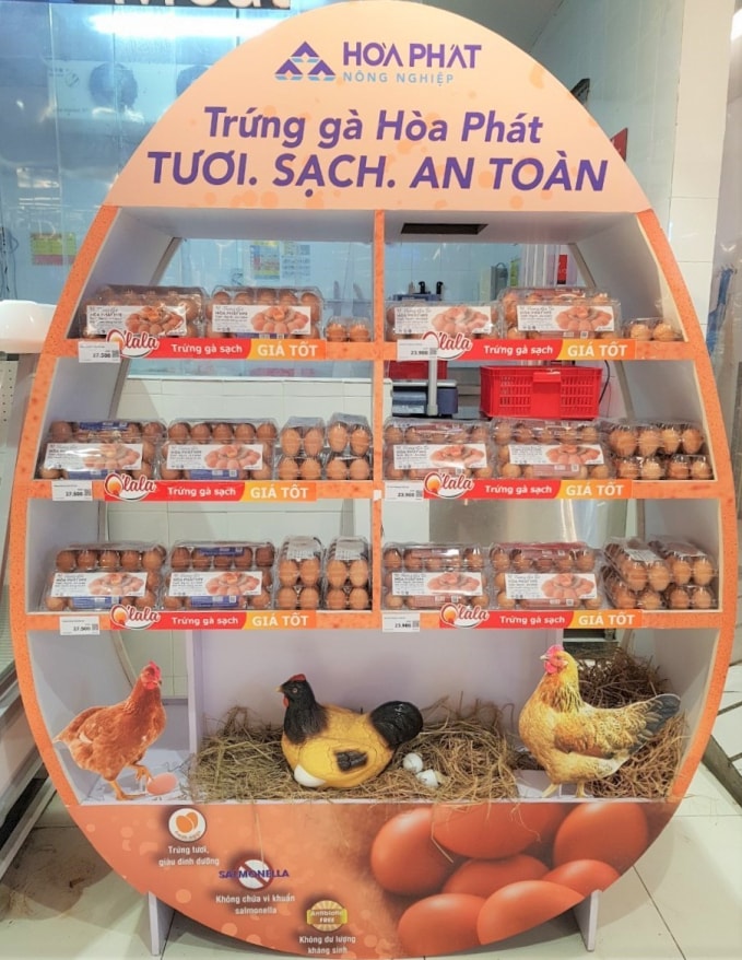 Trứng gà Hòa Phát đã phủ sóng hệ thống Vinmart tại Hà Nội.