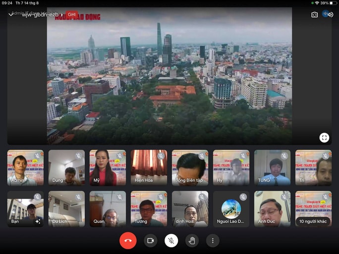 Quang cảnh lễ trao giải trực tuyến.
