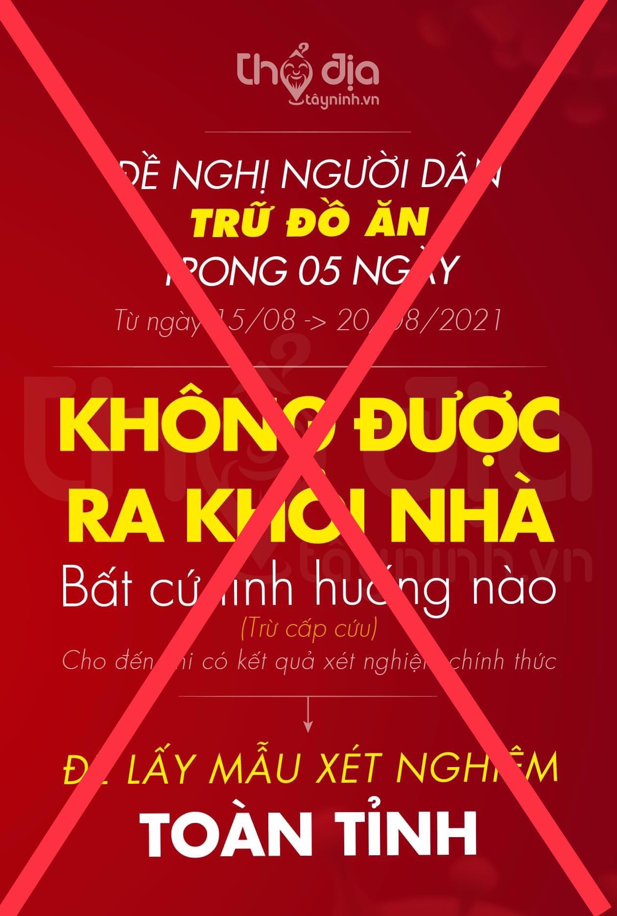 Thông tin sai sự thật được đăng tải trên trang fanpage “Thổ địa Tây Ninh”.