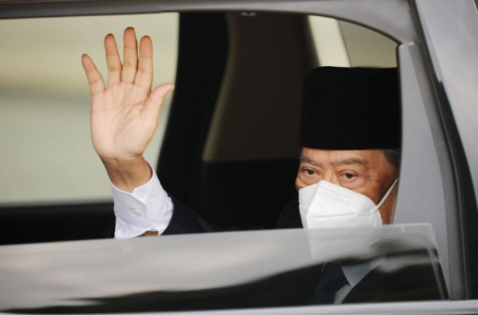 Thủ tướng Muhyiddin đã đệ đơn từ chức lên Nhà Vua Malaysia, nhưng ông sẽ tiếp tục với vai trò thủ tướng lâm thời trước khi có thủ tướng mới - Ảnh: Reuters