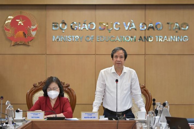 Bộ trưởng Nguyễn Kim Sơn phát biểu (ảnh TL).