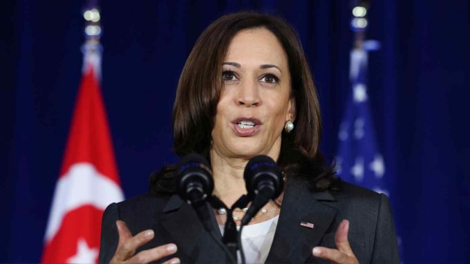 Phó Tổng thống Mỹ Kamala Harris khẳng định Mỹ sẽ sát cánh cùng các đồng minh và đối tác để đảm bảm trật tự dựa trên luật pháp quốc tế - Ảnh: Reuters