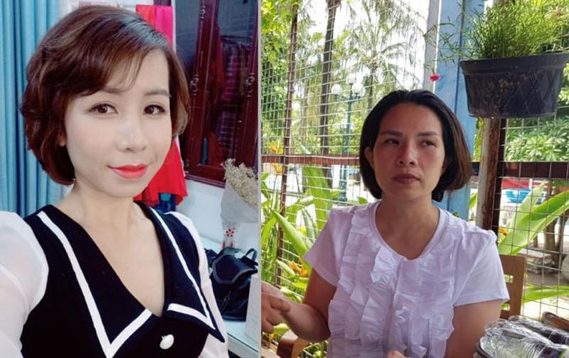 Hình ảnh đối tượng Mai (ảnh trái) và Thúy. Ảnh: hanoimoi