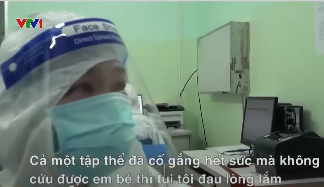 Phóng sự bên trong Bệnh viện điều trị COVID-19 cho sản phụ tại TP Hồ Chí Minh là những câu chuyện cảm động trong dịch COVID-19. Ảnh: VTV1