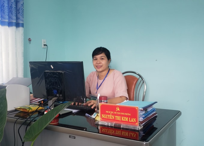 Bà Nguyễn Thị Kim Lan - Chủ tịch UBND phường Hương Hồ, thành phố Huế.