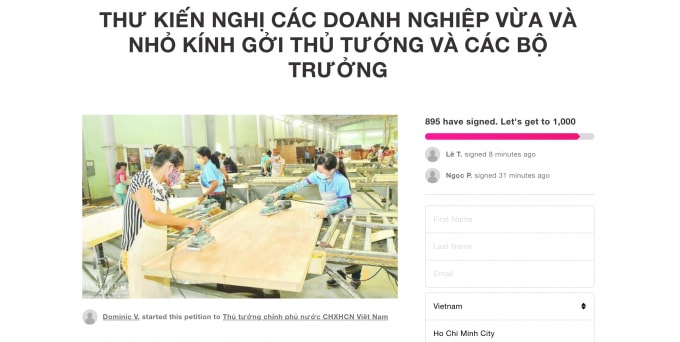 doanh nghiep vua va nho o tp hcm keu goi 5000 chu ky cau cuu thu tuong va hang loat bo truong hinh 1