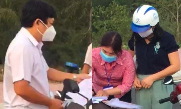 hai can bo tinh phu yen di xem dat khi dang gian cach xa hoi bi canh cao hinh 1