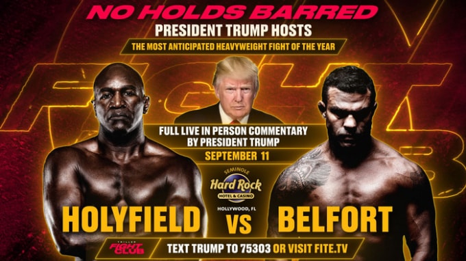 tay dam huyen thoai evander holyfield dau voi vitor belfort truoc su chung kien cua donald trump hinh 1