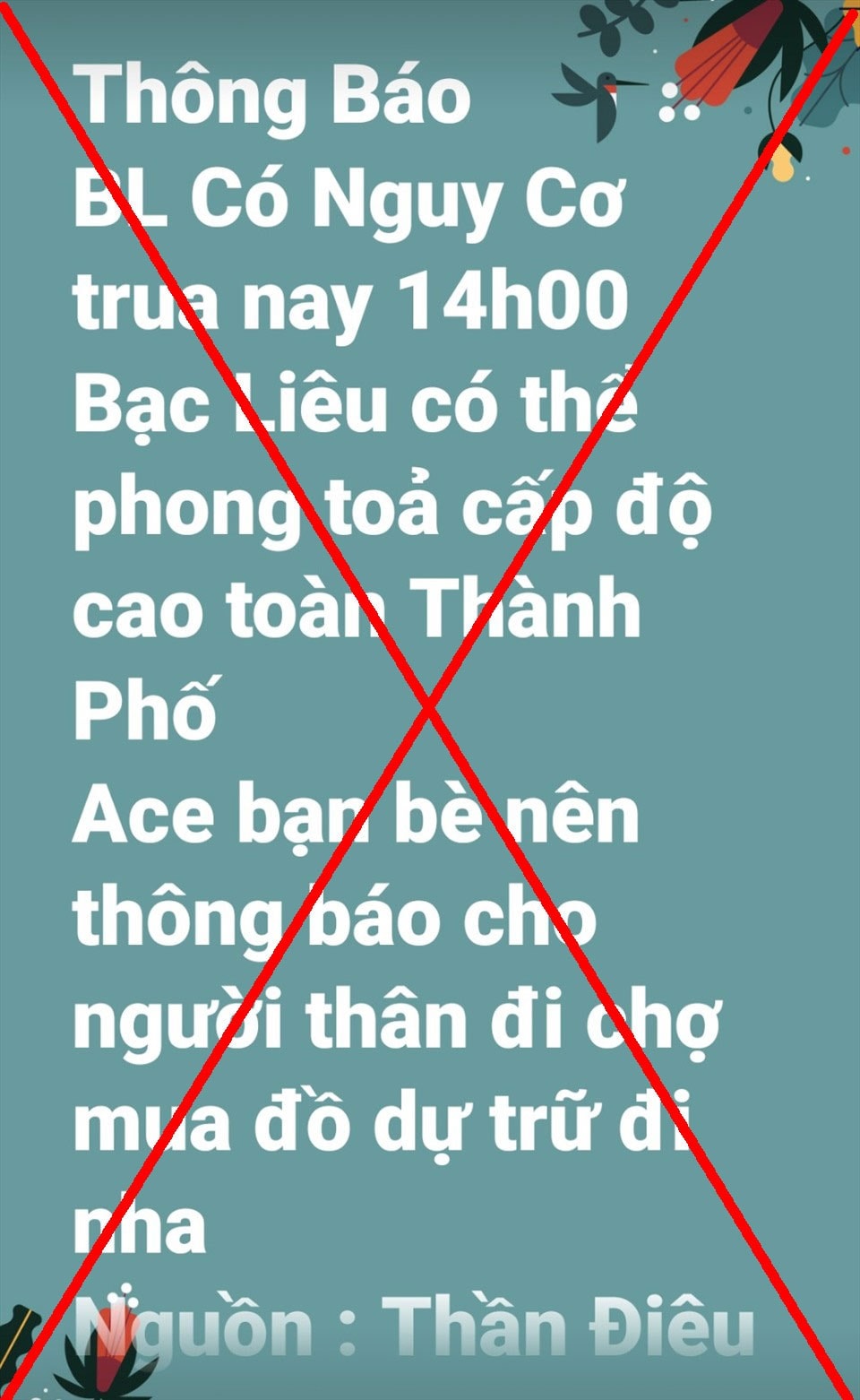 bac lieu thong tin phong toa toan thanh pho tu ngay 14 9 la tin sai su that hinh 1