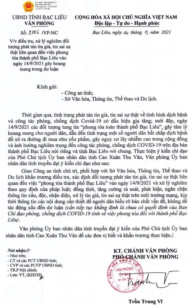 bac lieu thong tin phong toa toan thanh pho tu ngay 14 9 la tin sai su that hinh 2