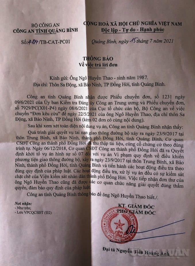 vu tngt tai dong hoi co quan csdt cong an tp dong hoi co dau hieu vi pham to tung nghiem trong hinh 4