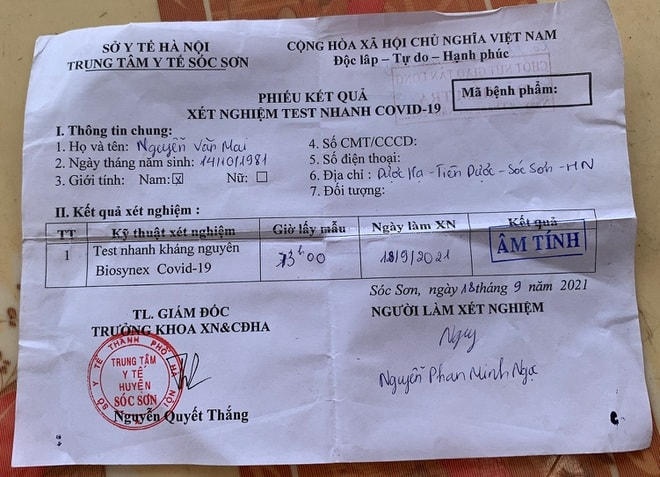 hai duong phat hien lai xe luong xanh tu ha noi ve sua ngay tren phieu xet nghiem de thong chot hinh 2