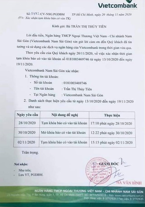 chuyen tien vao tai khoan tam khoa bao co chu tai khoan co the nhan duoc tien khong hinh 1