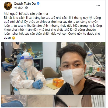 ca si quach tuan du nhiem covid 19 du da o nha cach ly can than hinh 1
