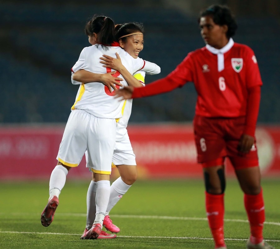 vong loai asian cup 2022 tuyen nu viet nam dai thang 16 0 truoc maldives hinh 1
