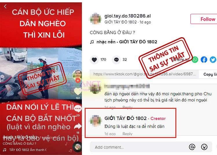 can tho xu phat mot truong hop xuc pham uy tin cua co quan to chuc tren tiktok hinh 1