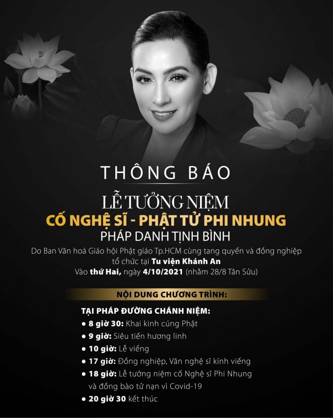 thong tin chinh thuc ve le tuong niem co ca si phi nhung voi mot so yeu cau dac biet hinh 2