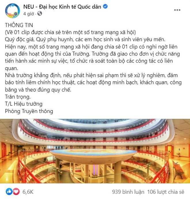 ro clip to giao vien nang diem dh kinh te quoc dan quyet lam ro va xu ly nghiem neu phat hien sai pham hinh 1
