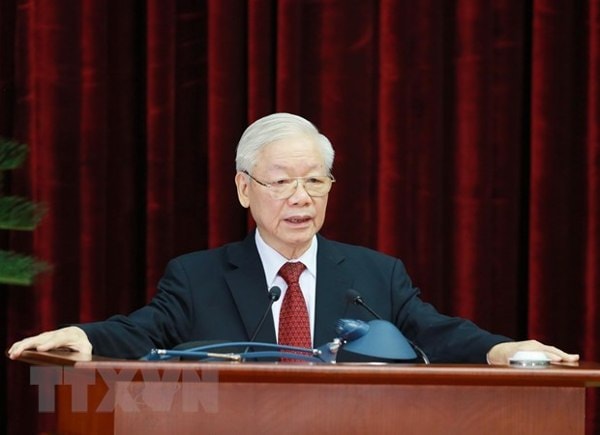 toan van phat bieu khai mac hoi nghi trung uong 4 cua tong bi thu nguyen phu trong hinh 1
