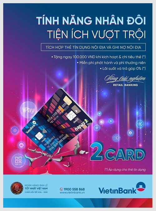 tinh nang nhan doi tien ich vuot troi voi the noi dia vietinbank 2card hinh 1