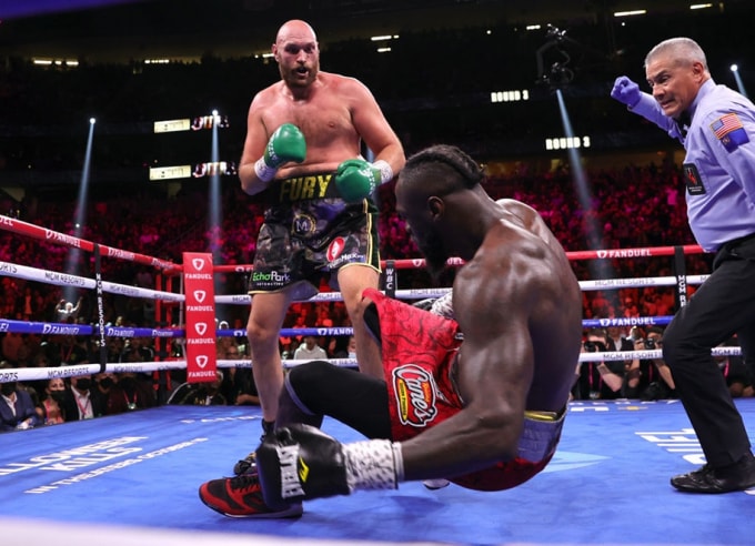 dam knock out deontay wilder tyson fury bao ve thanh cong dai wbc hang nang hinh 1