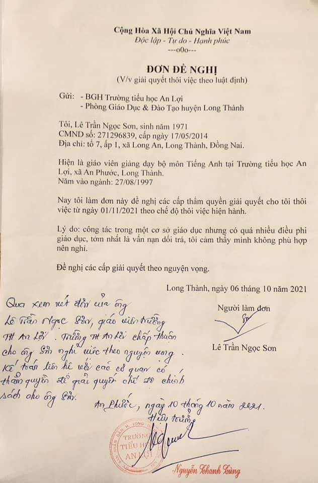 khong the de giao vien nghi viec chi vi ly do nha truong phi giao duc doi tra hinh 1