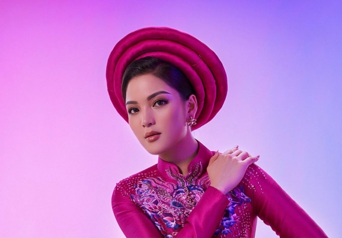 dai dien viet nam dua ao dai viet tham du miss earth 2021 hinh 1