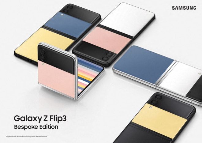 samsung ra mat dien thoai galaxy z flip3 bespoke edition gia 1099 usd hinh 1