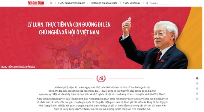 bao nhan dan ra mat trang thong tin dac biet ve bai viet cua tong bi thu nguyen phu trong hinh 1