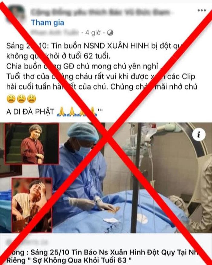 thong tin nghe sy xuan hinh qua doi vi dot quy la sai su that hinh 1