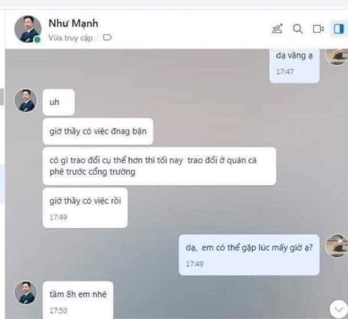 ha noi xon xao nghi van mot giang vien goi y day kem nu sinh trongkhach san hinh 2